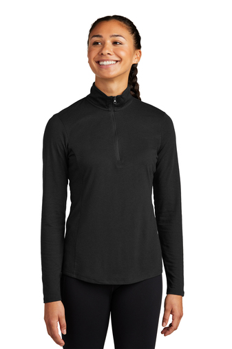 LST407-Sport-Tek Ladies PosiCharge Tri-Blend Wicking 1/4-Zip Pullover